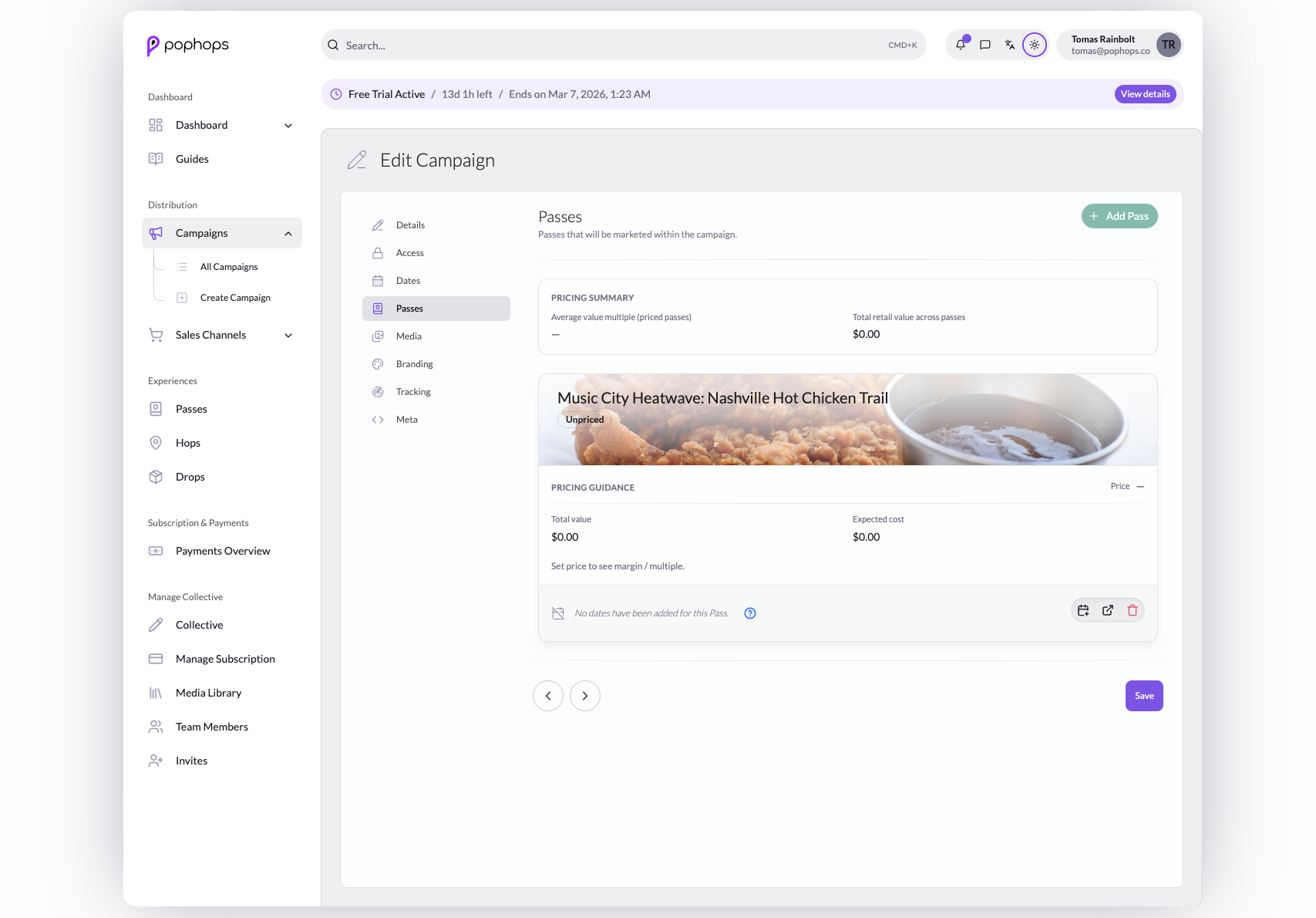 PopHops pass builder screenshot spot 1